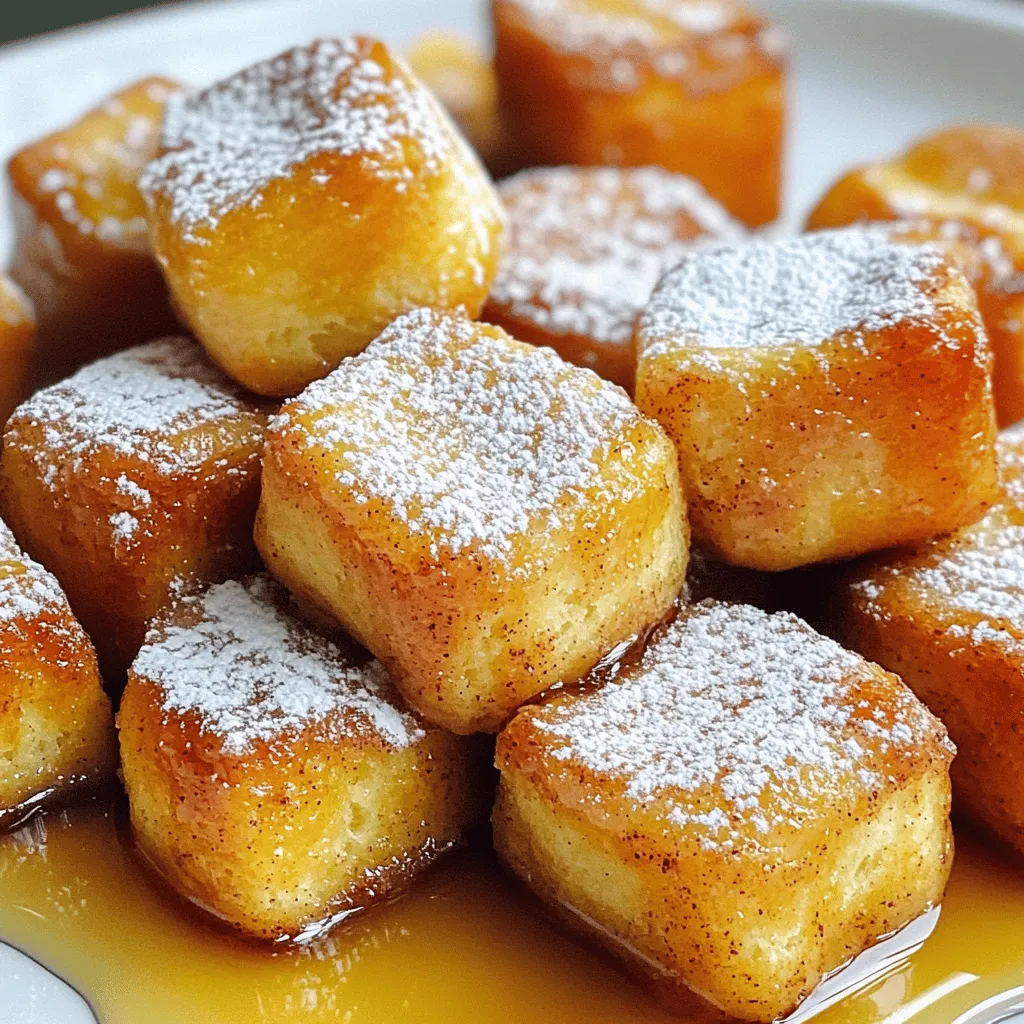 Um die Zimtschnecken-Toastbissen zuzubereiten, brauchst du ein paar einfache Zutaten. Du benötigst 6 Zimtrollen, 3 große Eier, 1/2 Tasse Milch, 1 Teelöffel Vanilleextrakt, 1 Teelöffel Zimt, 2 Esslöffel Zucker, etwas Butter zum Braten, Puderzucker und Ahornsirup. Diese Zutaten machen das Rezept einfach und lecker.
