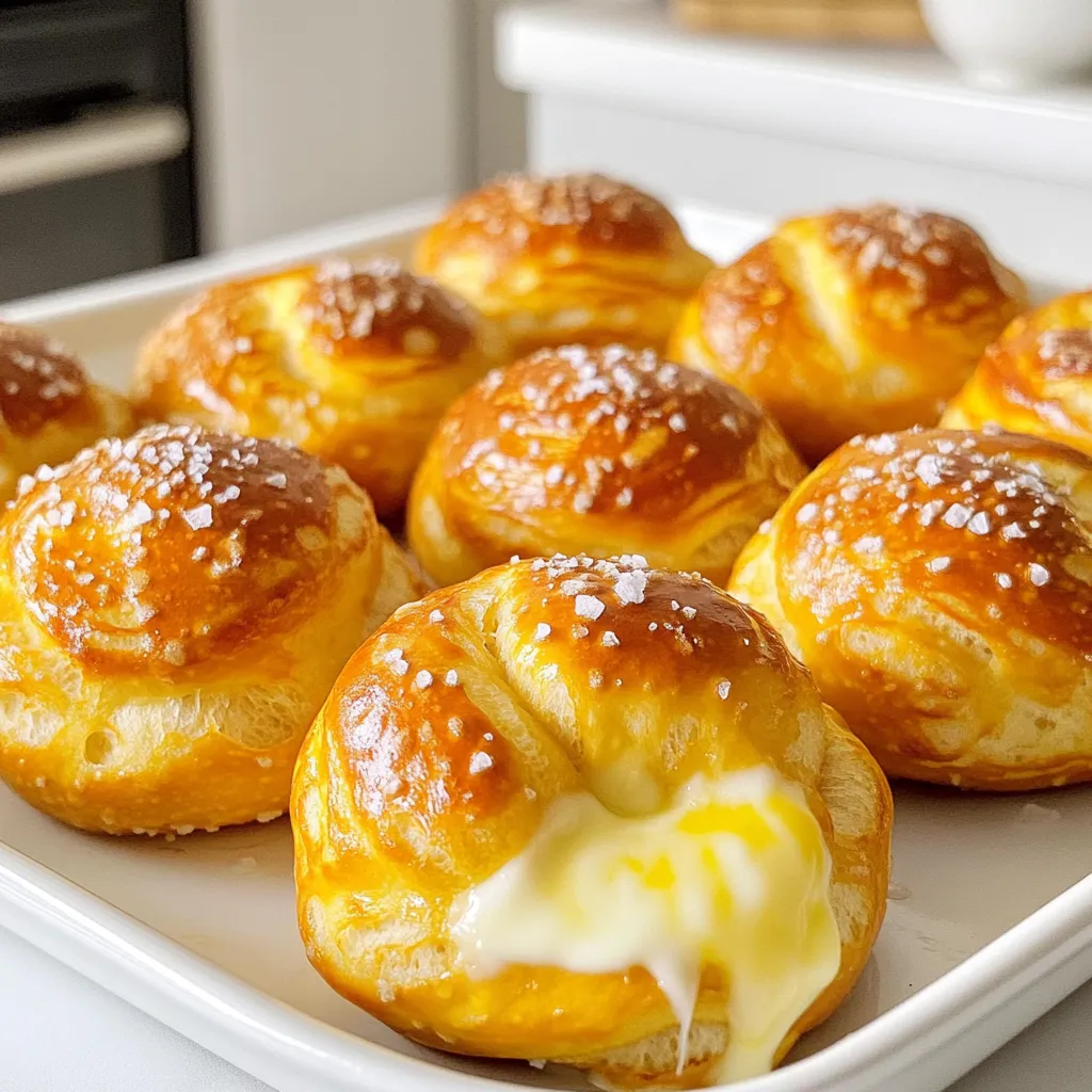 Luftfritteuse Gefüllte Brezelbissen Leckere Rezeptidee