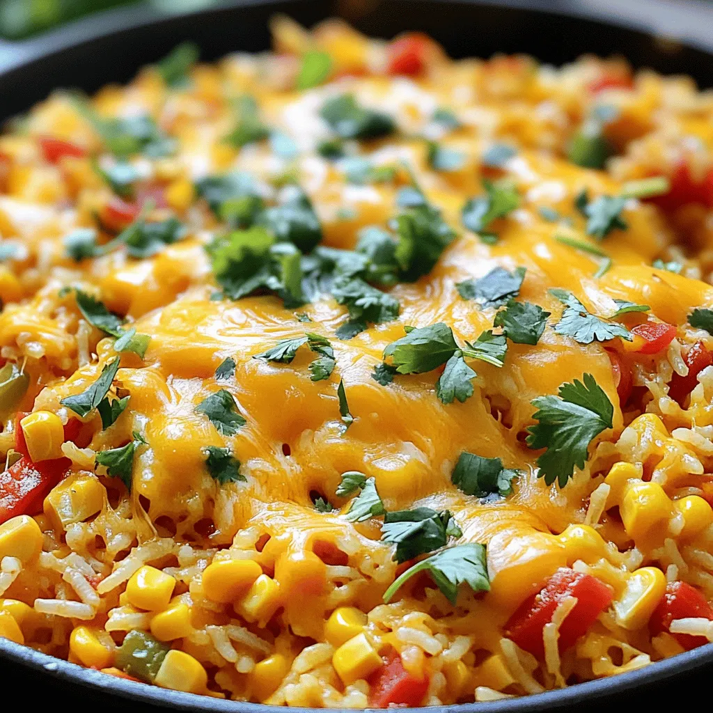 Cheesy Tex-Mex Rice Skillet Köstliches Gericht