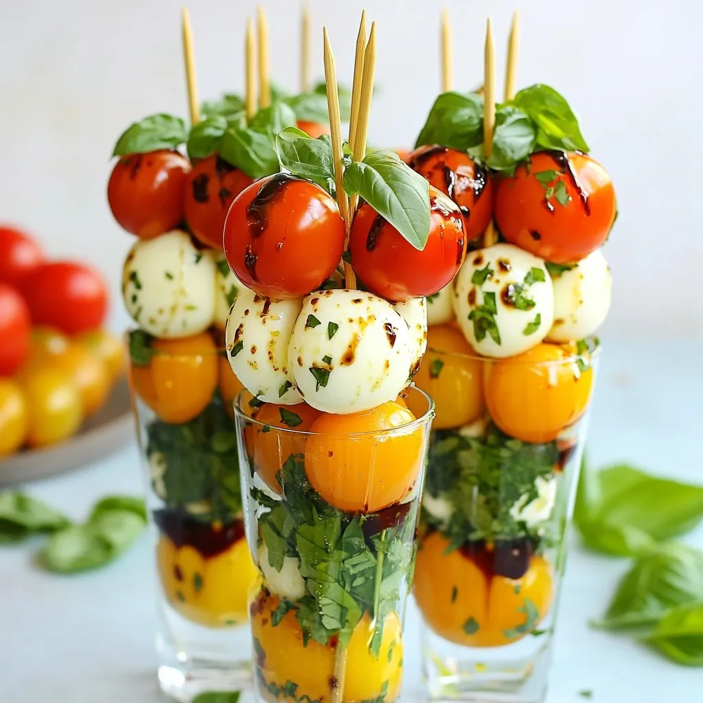 Einfache Caprese Spieße Frisch und Lecker Zubereiten