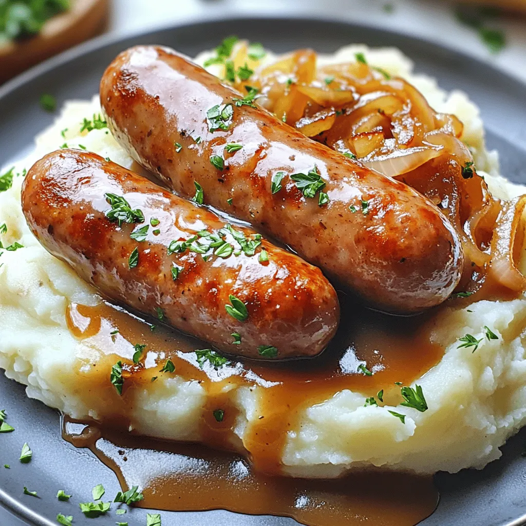 Einfache Bangers and Mash Köstliches Rezept für jeden