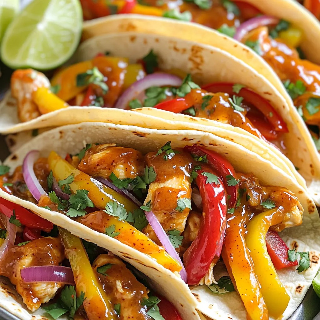 Sheet Pan Sweet Chili Chicken Tacos Einfaches Rezept