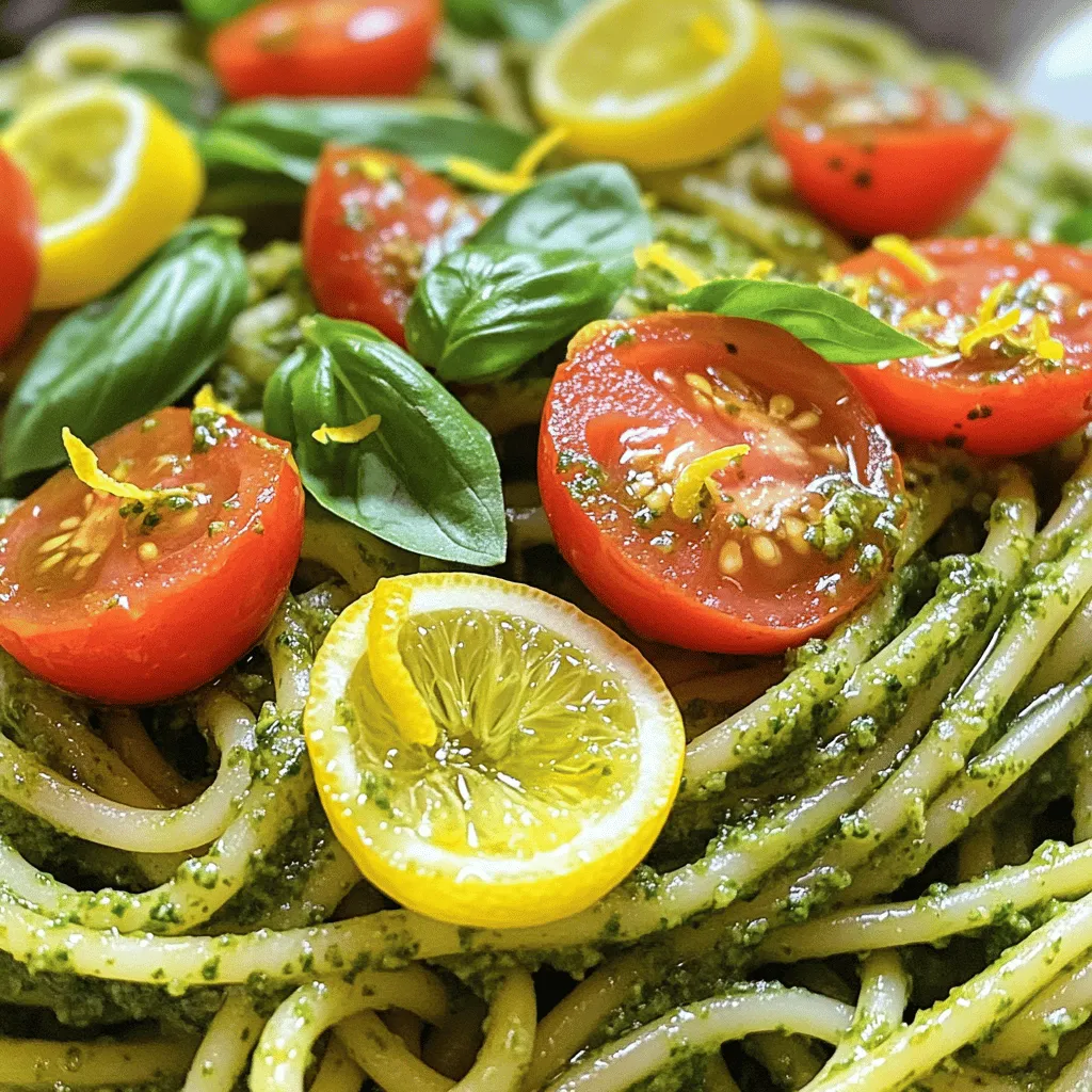 Lemon Basil Pesto Pasta Einfach und Lecker Rezept