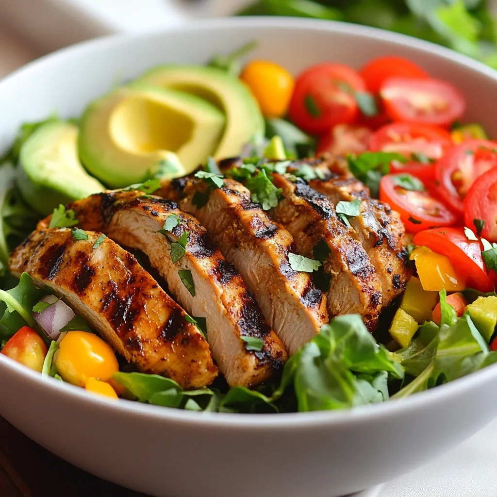 Köstlicher Caribbean Jerk Chicken Salad für jeden Tag