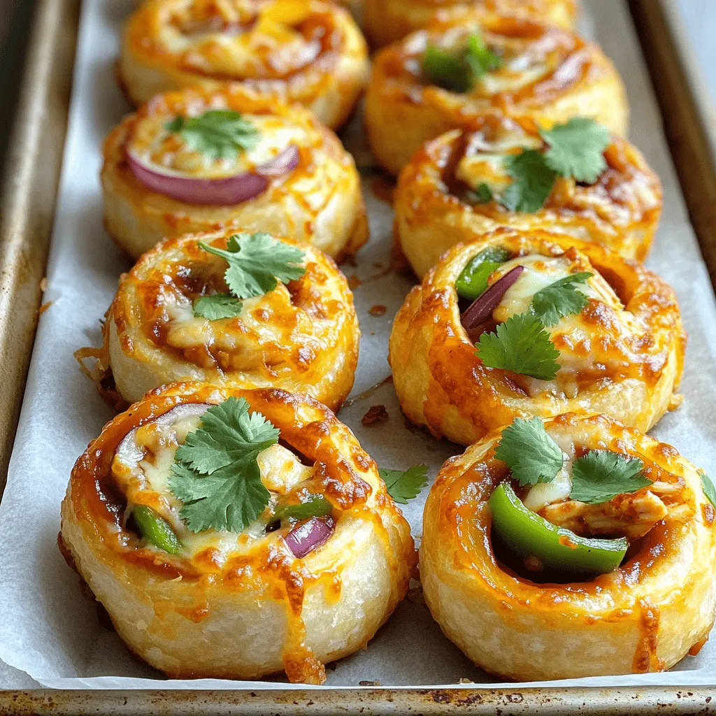 BBQ Chicken Pizza Rolls Schnell und Einfach Zubereiten