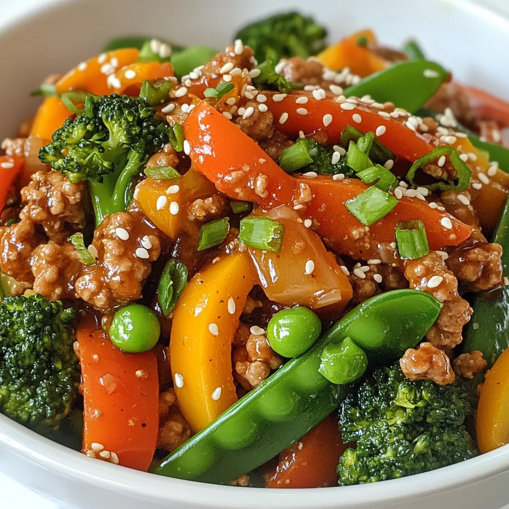 Ground Turkey Teriyaki Stir Fry Schnelle und einfache Mahlzeit