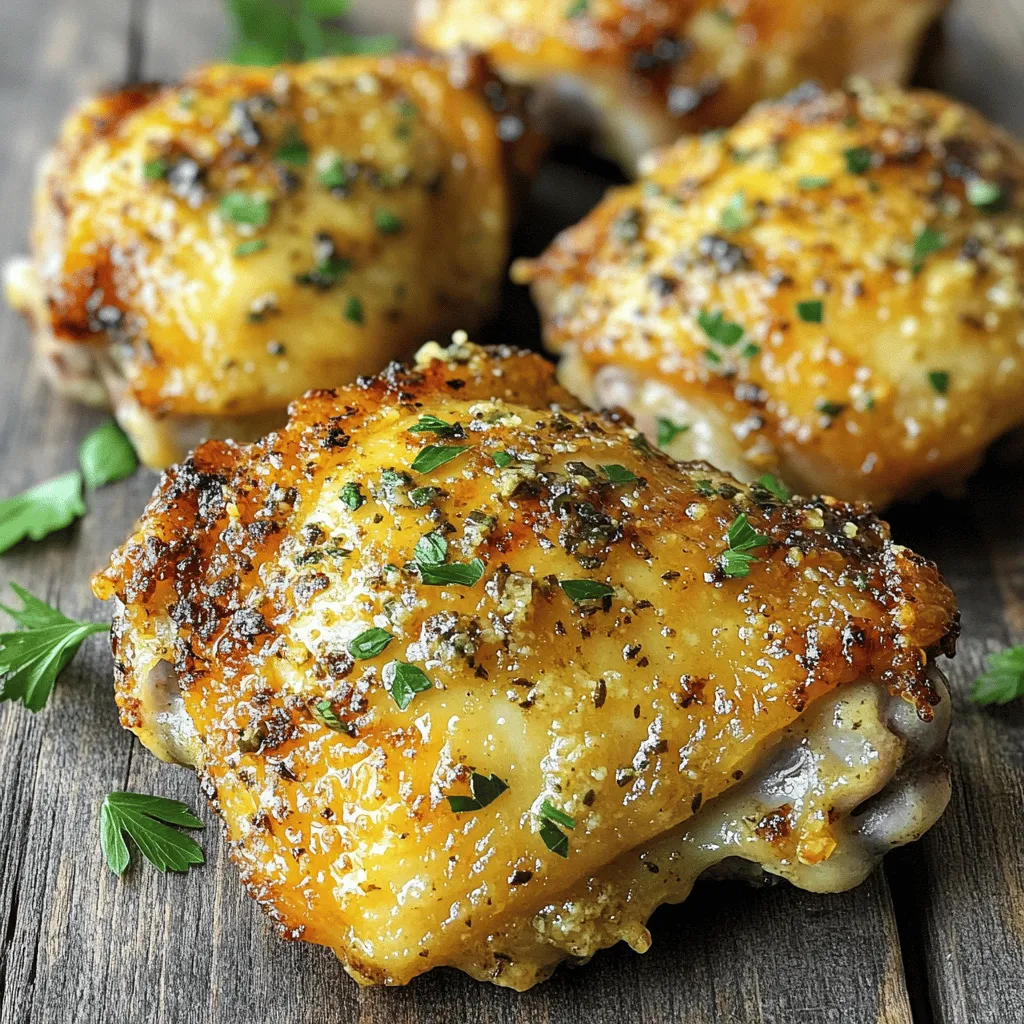 Knoblauch Parmesan Air Fryer Hähnchenschenkel Rezept