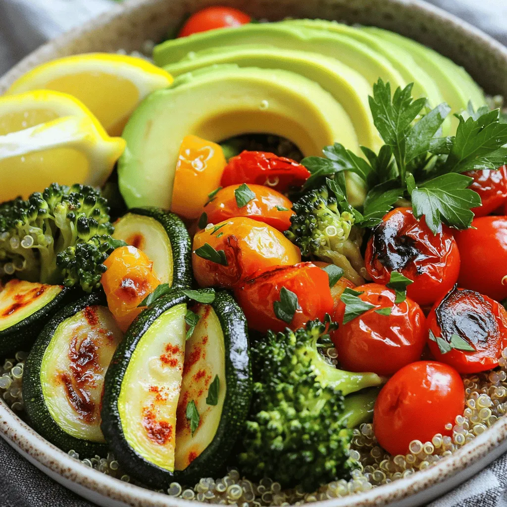 Roasted Vegetable Quinoa Bowl Einfach und Gesund