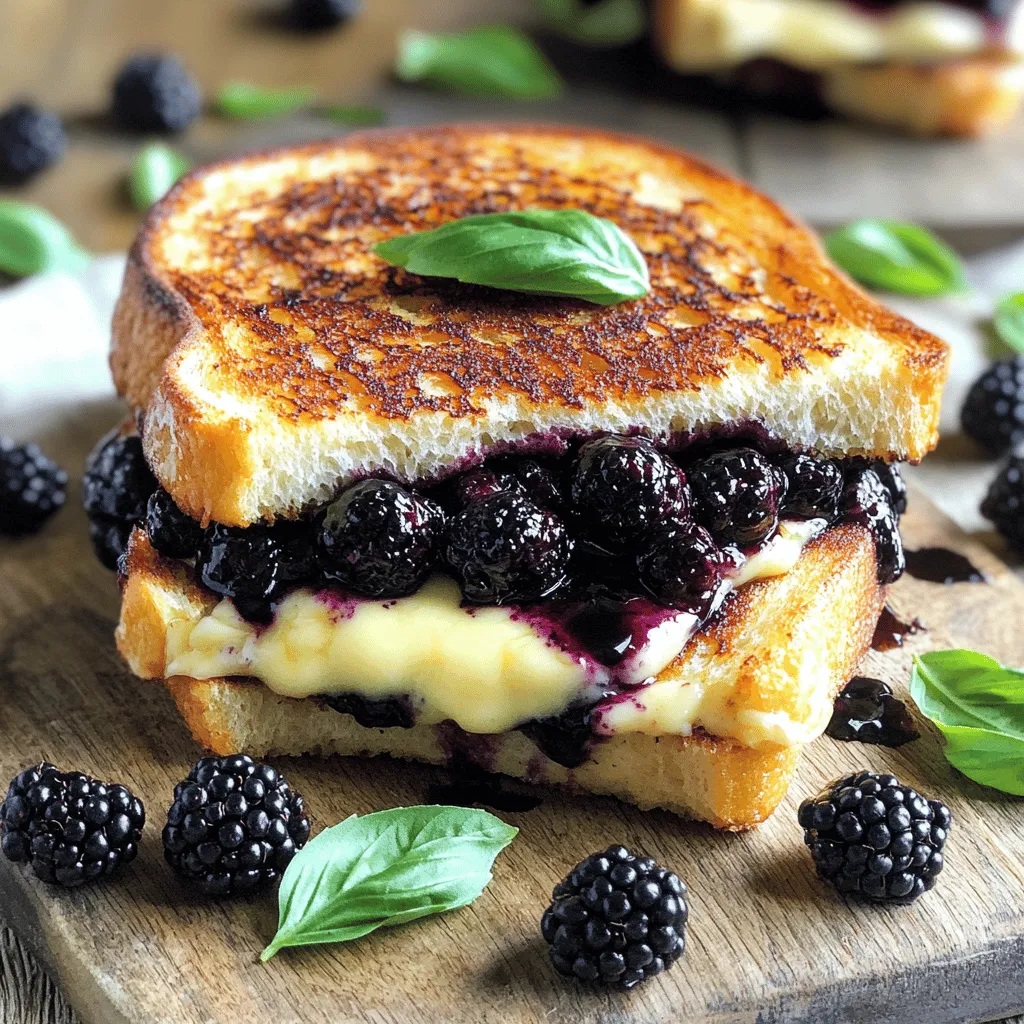Um ein leckeres Blackberry Balsamico und Brie Gegrilltes Käsebrot zu machen, brauchst du frische Zutaten. Hier sind die wichtigen Bestandteile: