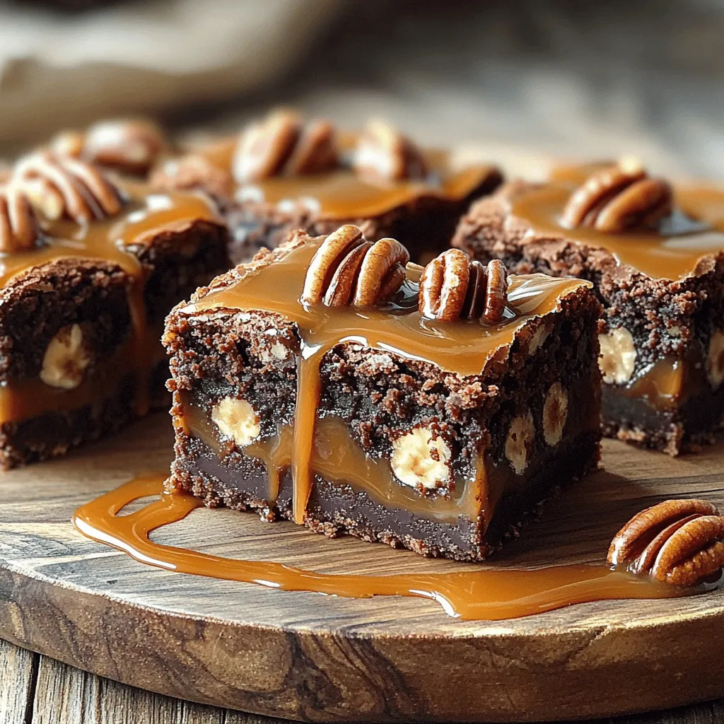 Caramel Pecan Turtle Brownie Bars Einfaches Rezept