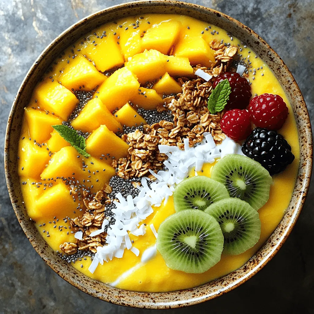 Tropical Mango Smoothie Bowl Gesunde und leckere Wahl