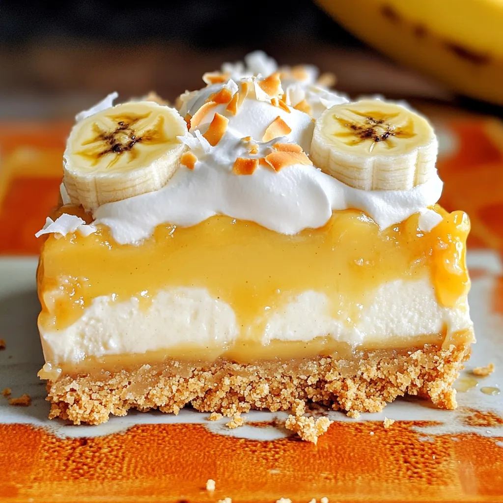 Karamellisierte Bananen-Cremekuchen-Riegel Genussvoll