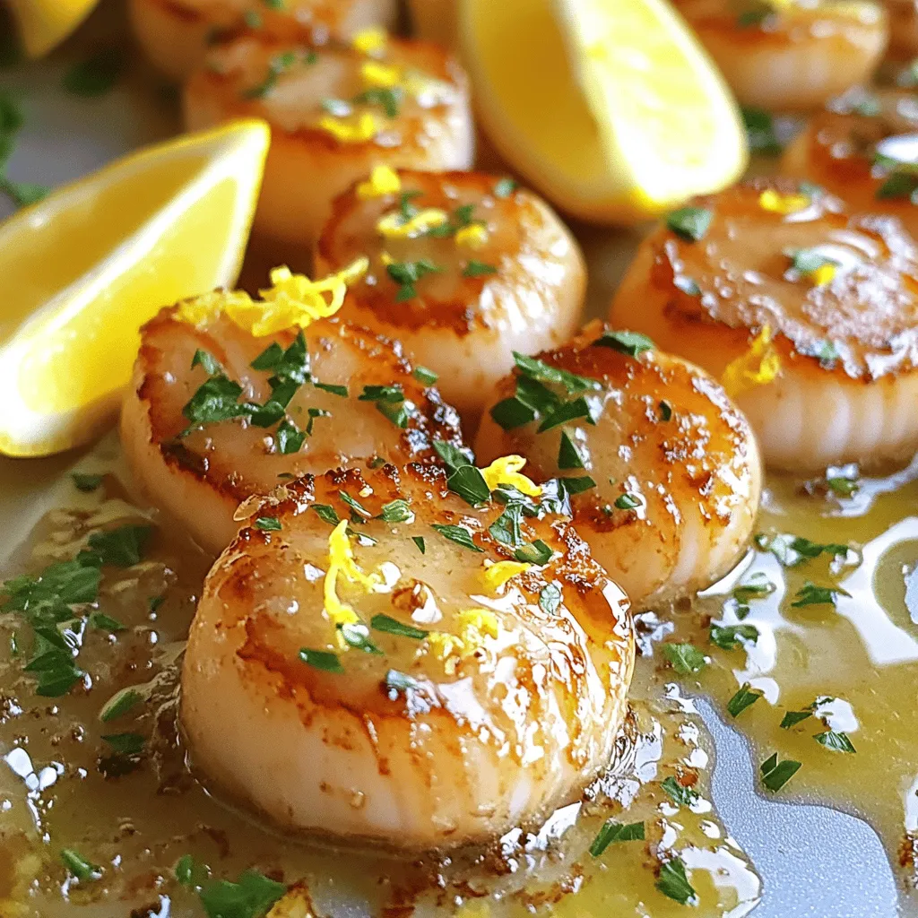 Lemon Garlic Butter Scallops Einfaches &#038; Köstliches Gericht
