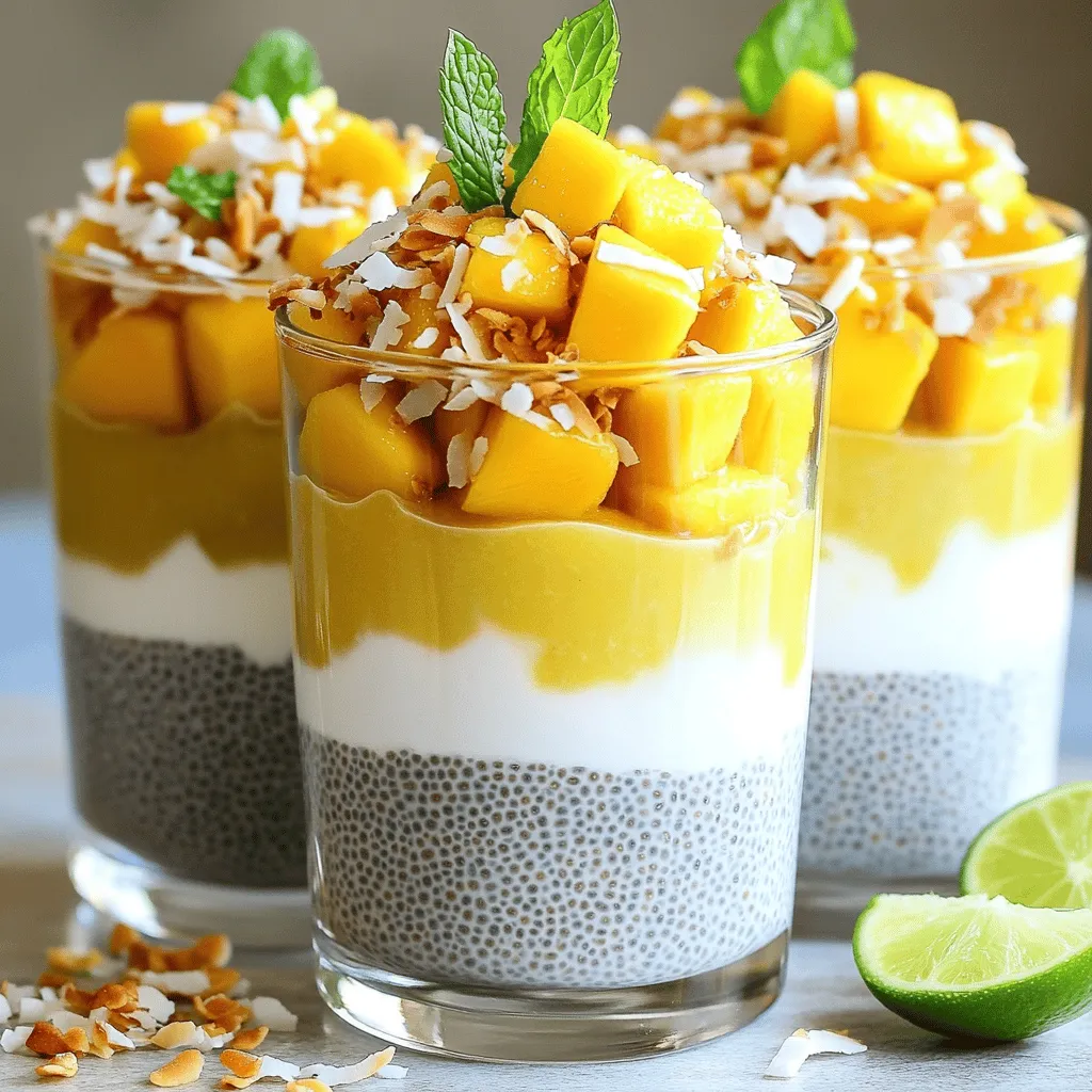Tropical Mango Chia Pudding Frisch und Einfach Zubereiten