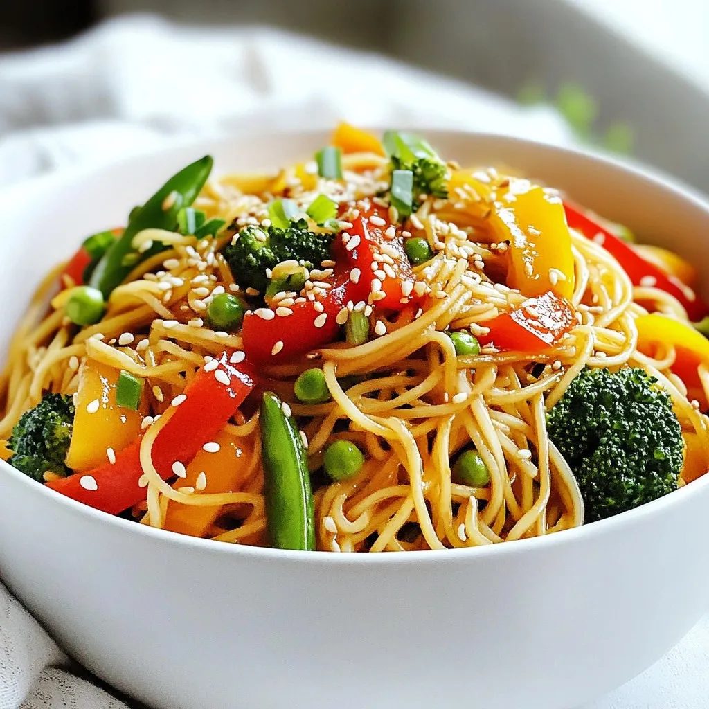 Sesame Ginger Stir-Fry Noodles Schnelles Genussgericht