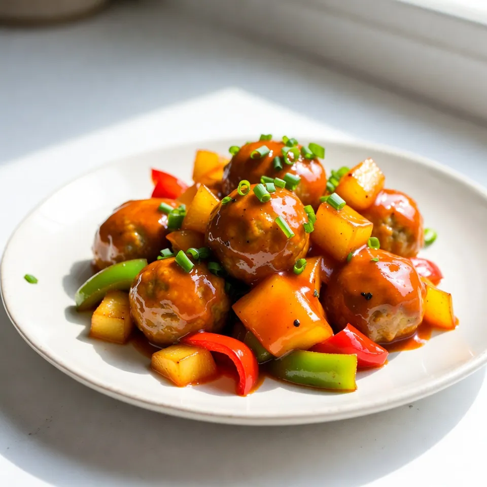 Süßsaure Hähnchenfleischbällchen Einfaches Rezept