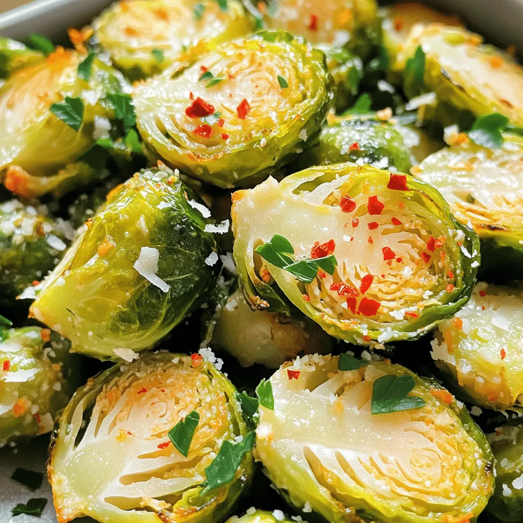 Air Fryer Garlic Parmesan Brussels Sprouts Lecker und Knusprig