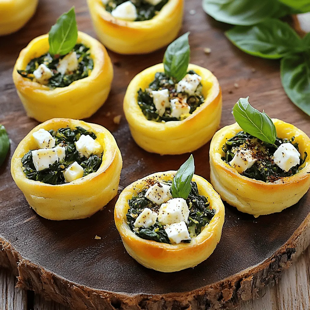 Mini-Quiches mit Spinat und Feta Einfache Zubereitung