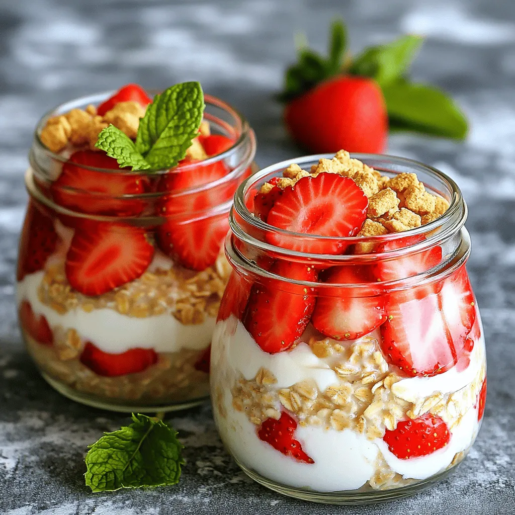 Erdbeer-Käsekuchen Übernacht-Haferflocken Rezept