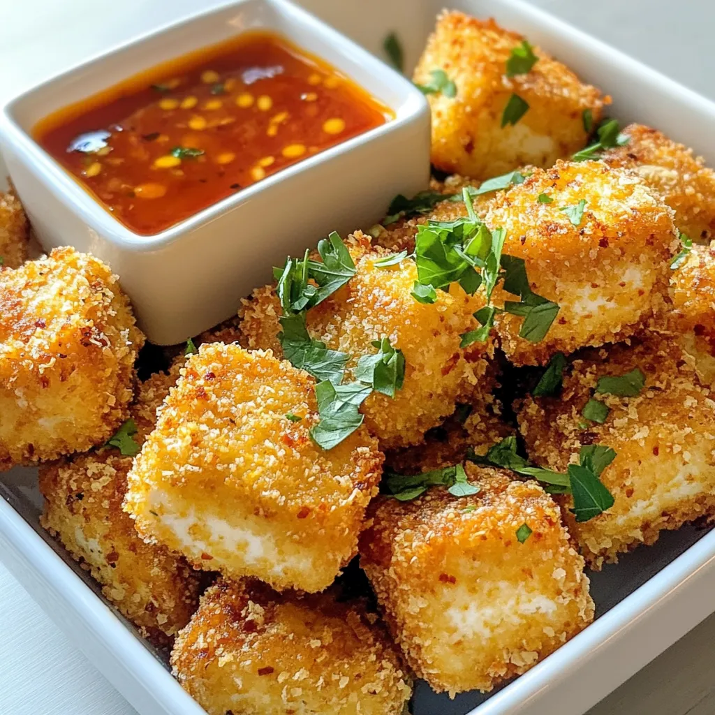 Knusprige Knoblauch-Tofu-Nuggets Einfaches Rezept