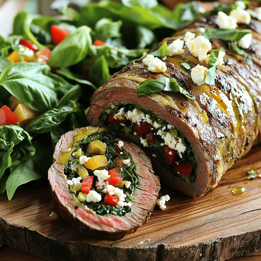 Um eine Flank Steak Roulade zuzubereiten, braucht man frische Zutaten und etwas Geschick. Beginnen wir mit den benötigten Zutaten.