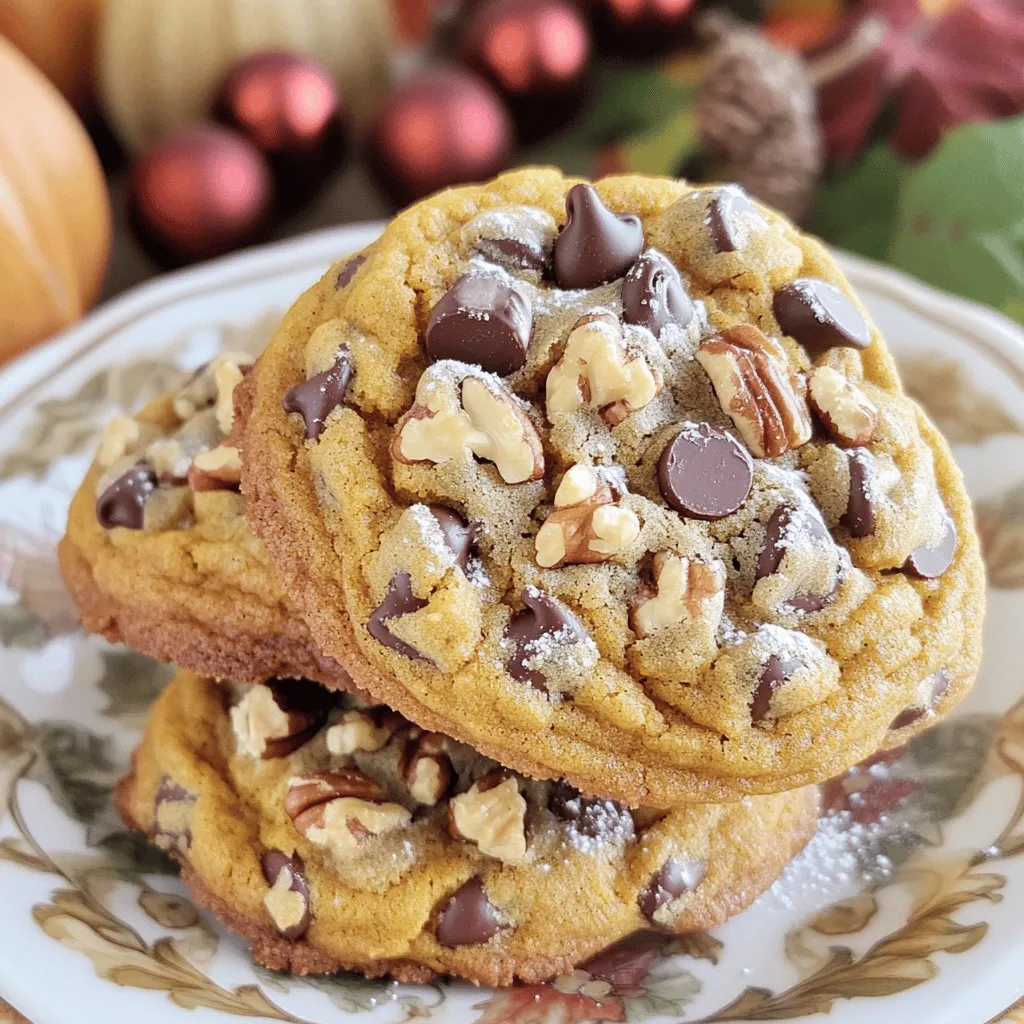 Bakery-Style Chocolate Chip Pumpkin Cookies Rezept