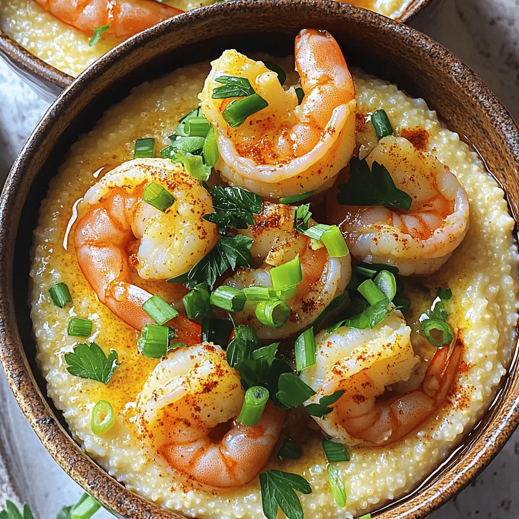 Knoblauchbutter-Garnelen und Grits einfach zubereiten