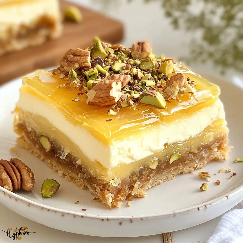 Baklava Cheesecake Bars Genussvoll und Einfach Rezept