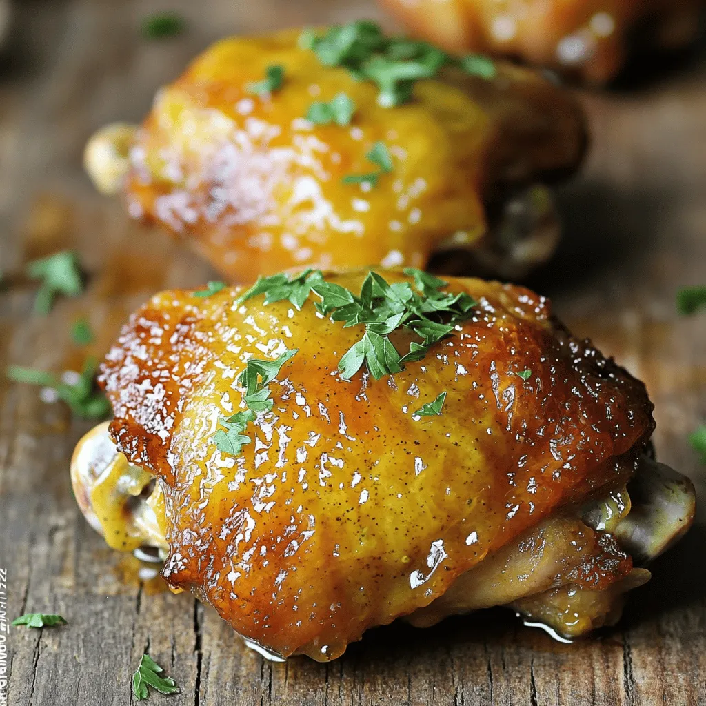 Honey Mustard Chicken Thighs Einfach und Köstlich