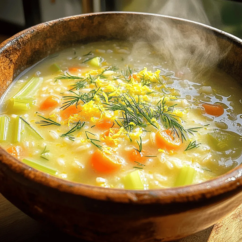 Griechische Zitronen-Reissuppe Wohltuende Erwärmung