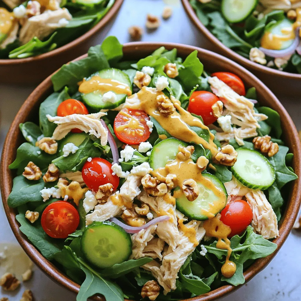 Köstlicher Honig-Senf-Hühnchensalat schnell zubereiten