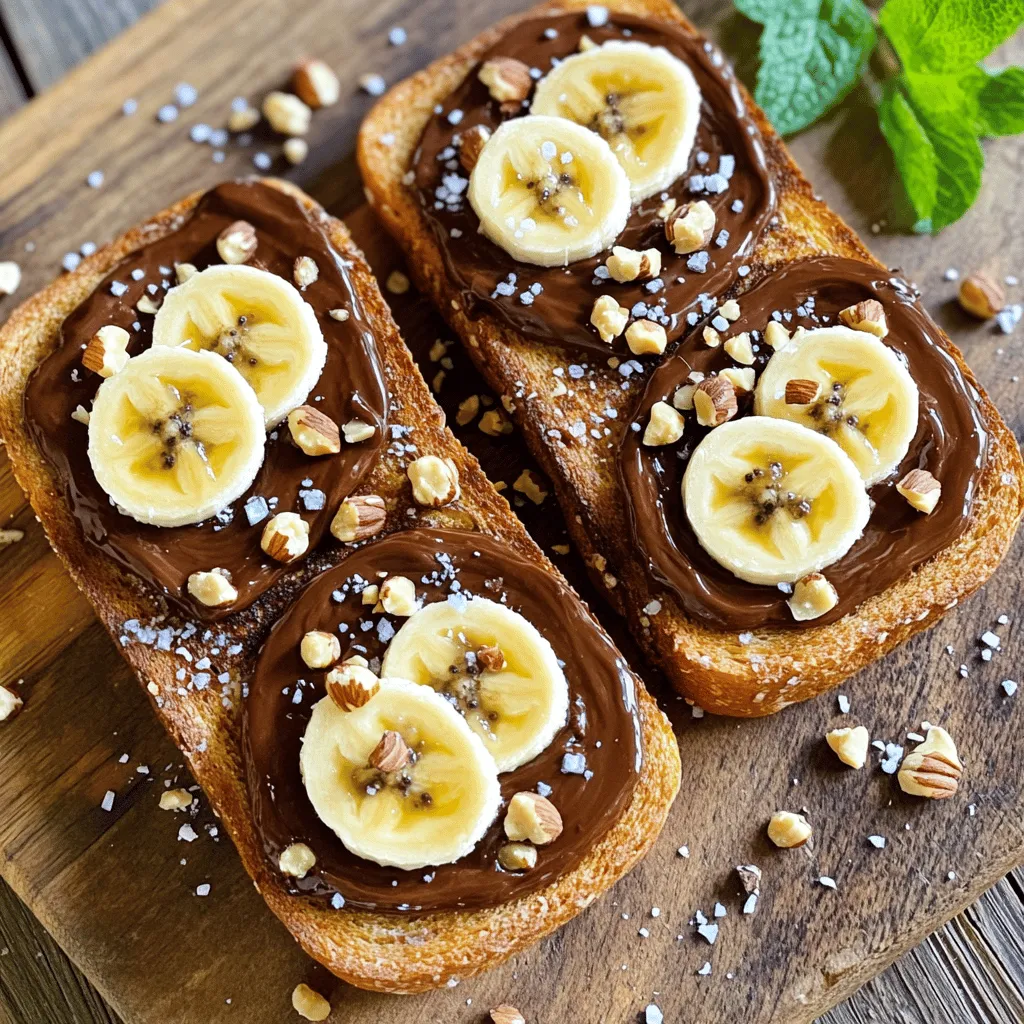 Schokoladen-Haselnuss-Bananen-Toast Regelmäßig Genießen
