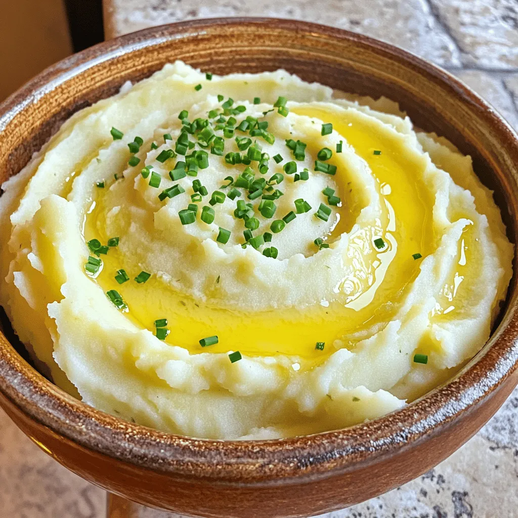 Cremige Knoblauchkartoffelpüree Einfaches Rezept