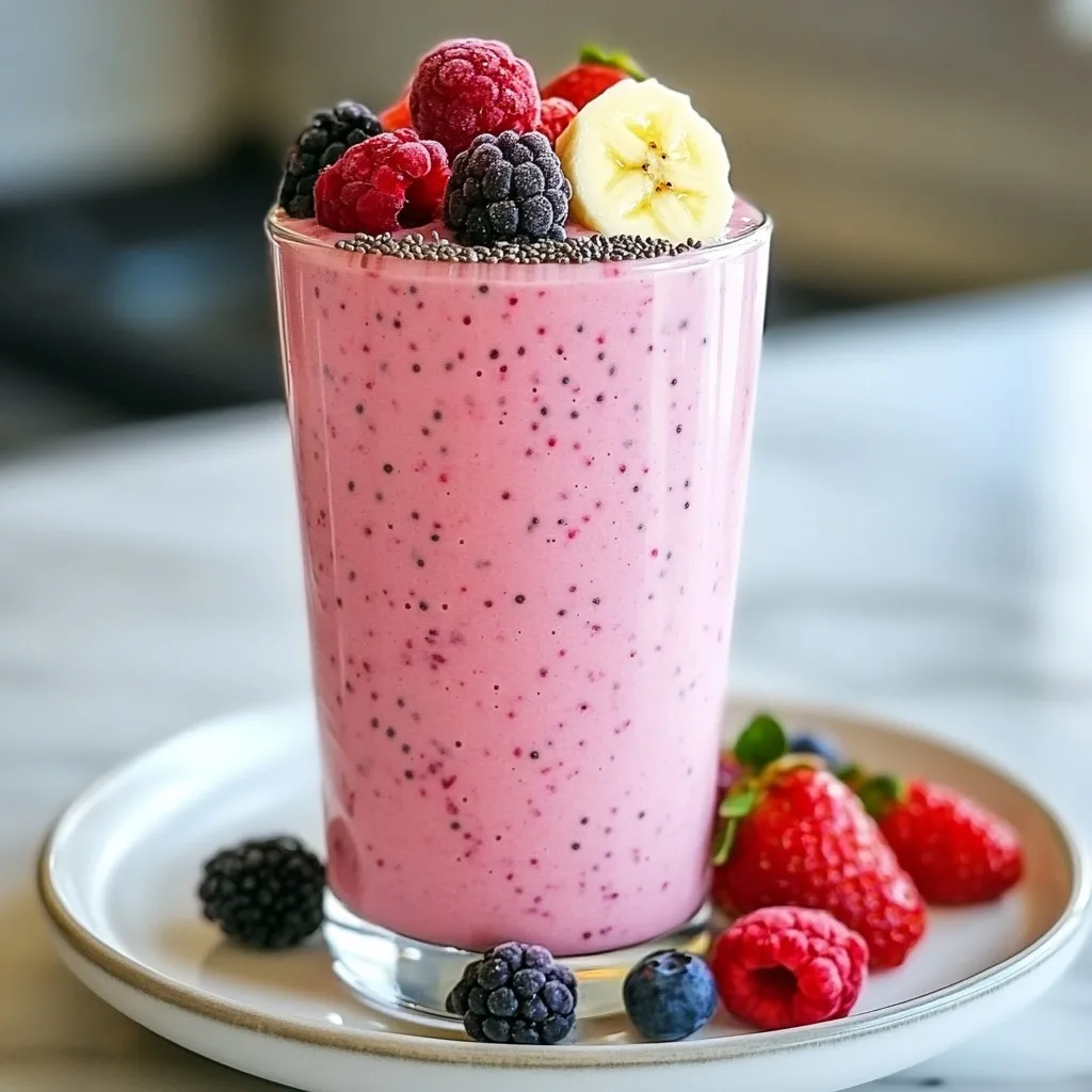 Beeren Kokos Smoothie gesund und einfach zubereiten