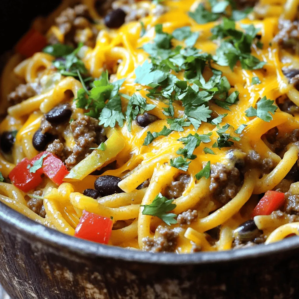 One Pot Taco Pasta Schnell und Einfach Zubereiten