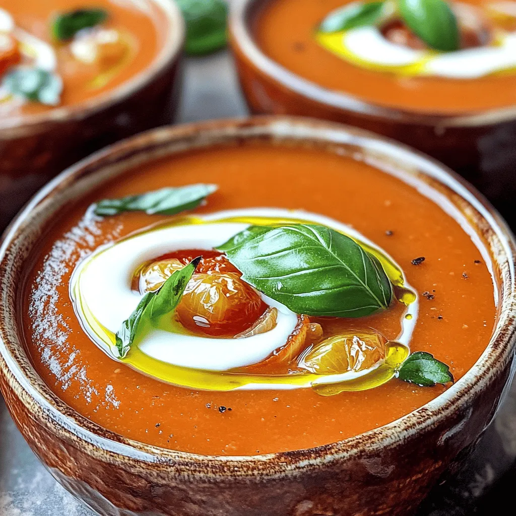 Einfache geröstete Tomatensuppe schnell zubereiten