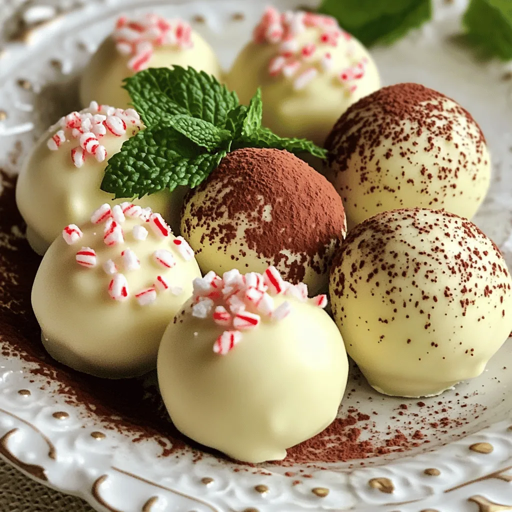 No-Bake White Chocolate Peppermint Truffles Genuss