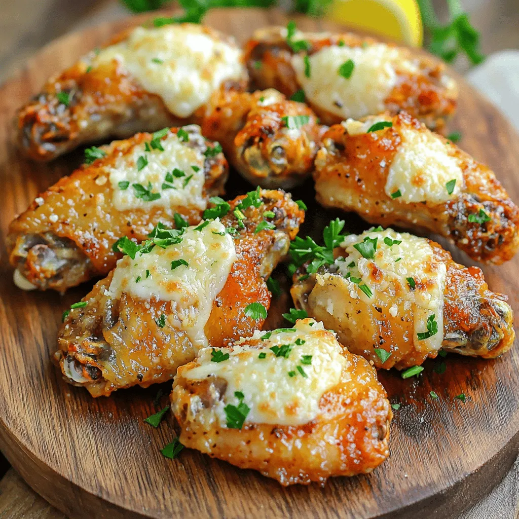 Knusprige Air Fryer Garlic Parmesan Wings Rezept