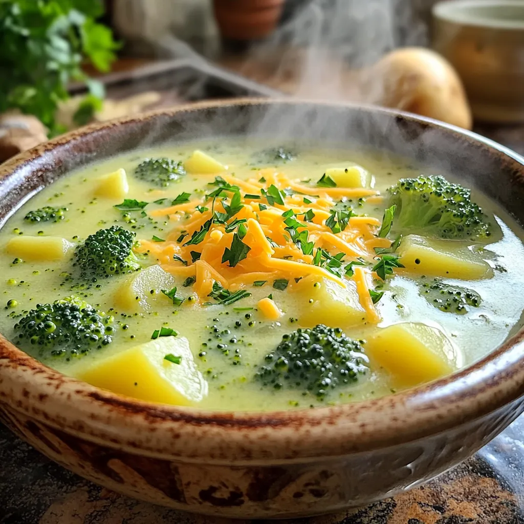 Slow Cooker Creamy Broccoli Potato Soup Einfach Rezept