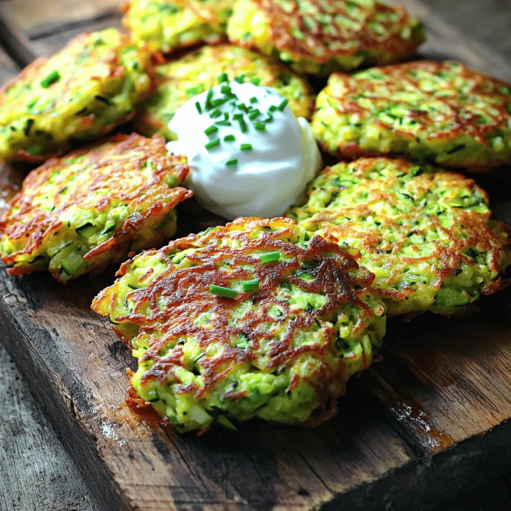 Zucchini Fritters Knusprig und einfach zubereiten