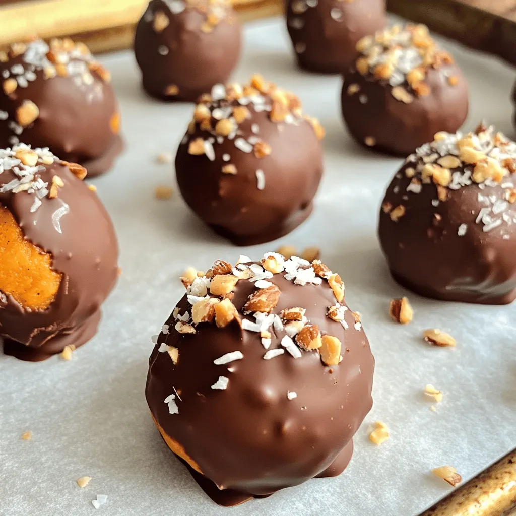 No-Bake Chocolate Peanut Butter Pumpkin Balls Rezept