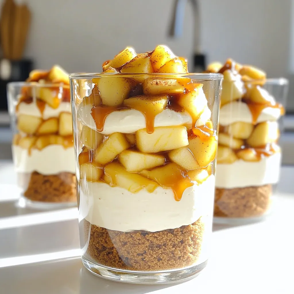 Caramel Apple Cheesecake Parfaits Einfaches Rezept