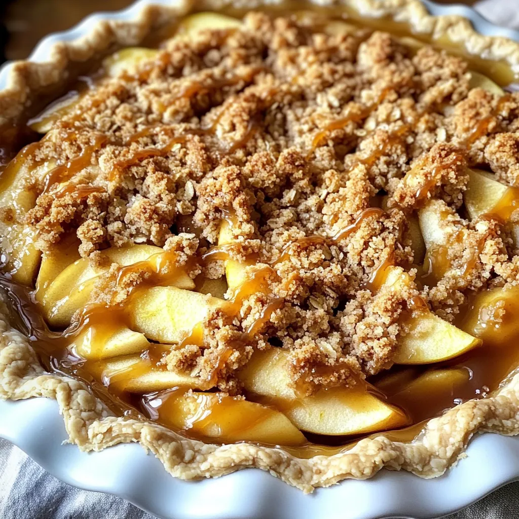 Karamell-Apfel-Crumble-Torte Einfaches Rezept für Genuss