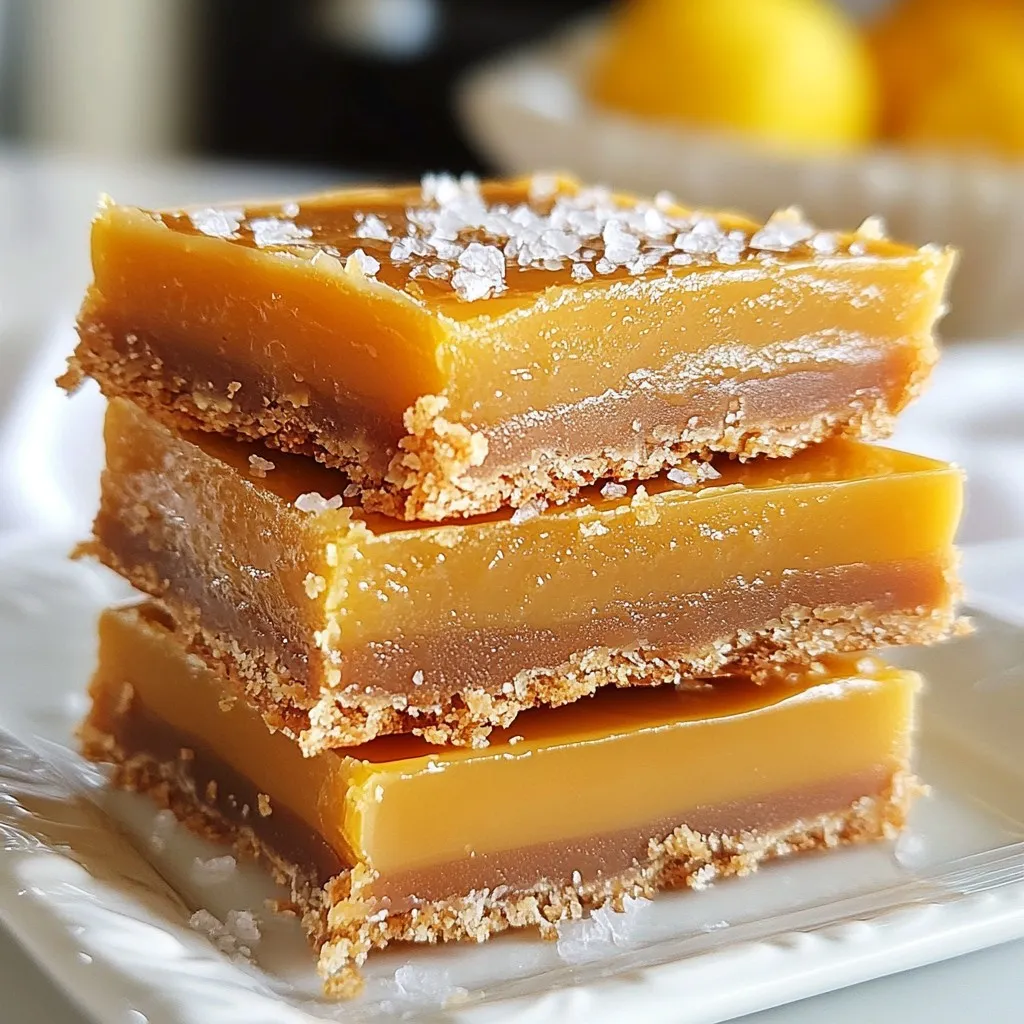 No-Bake Salted Caramel Bars Einfache und Süße Leckerei