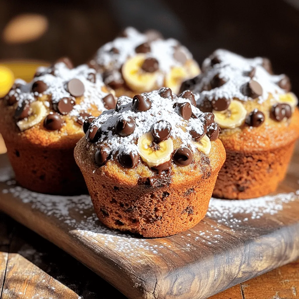 Schokoladen-Bananen-Muffins einfache und köstliche Snacks