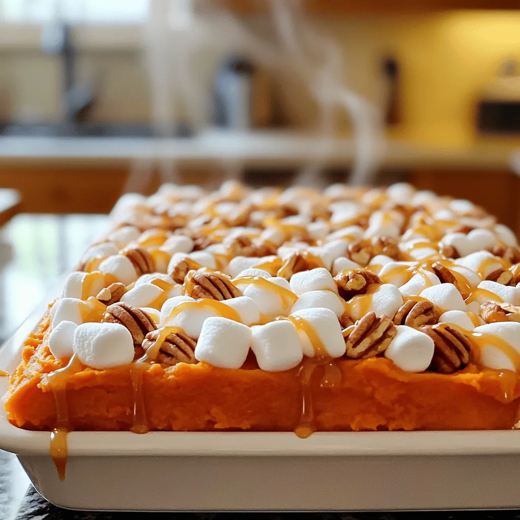 Süßkartoffelauflauf mit Marshmallows Einfaches Rezept