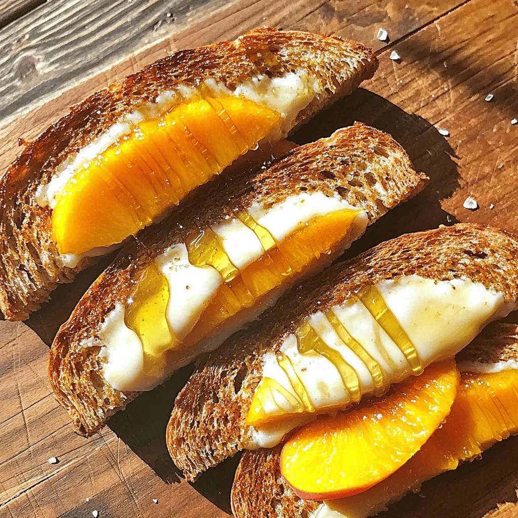 Honig-Pfirsich-Weiß-Cheddar-Grilled-Cheese-Sandwich