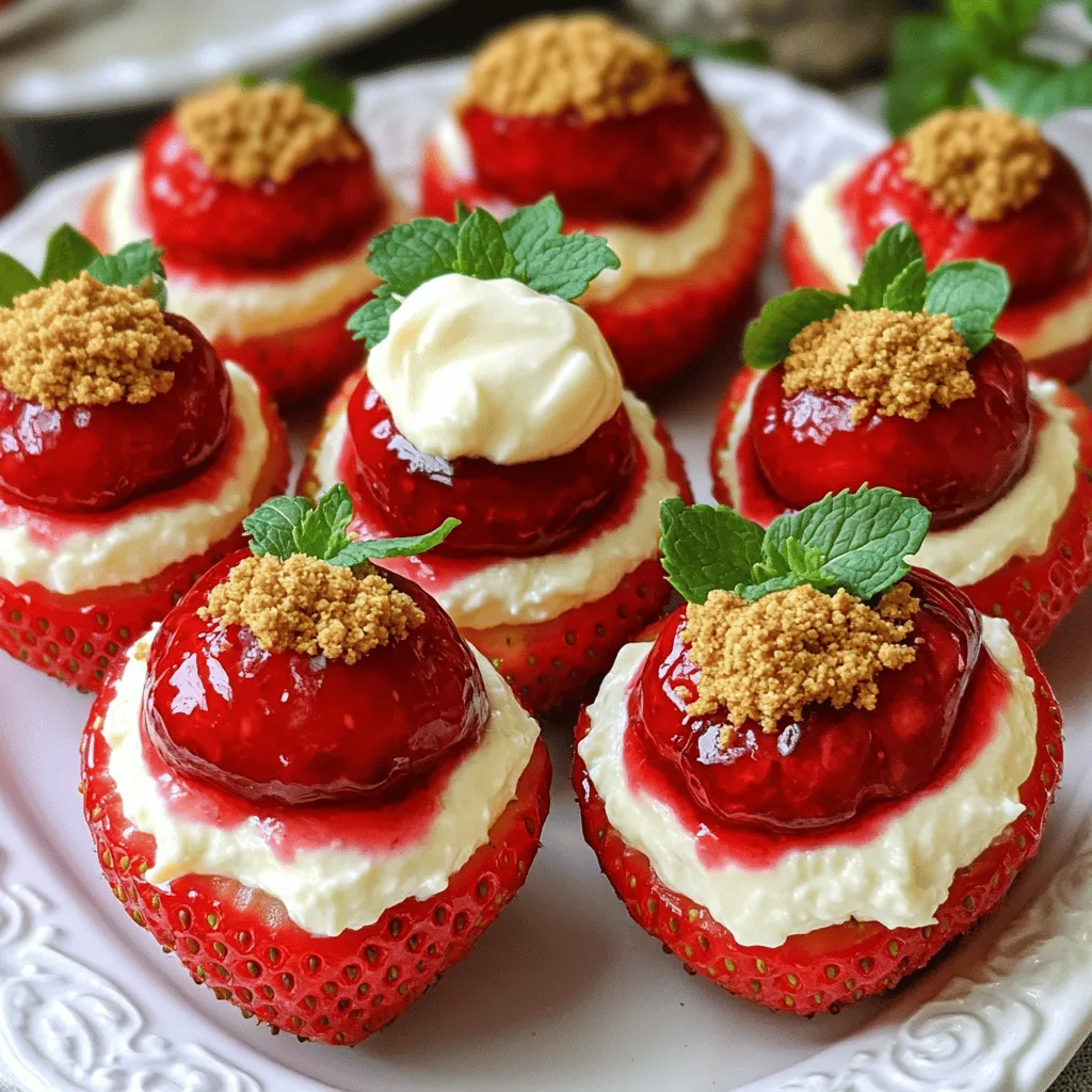Cherry Cheesecake Stuffed Strawberries Köstliche Idee