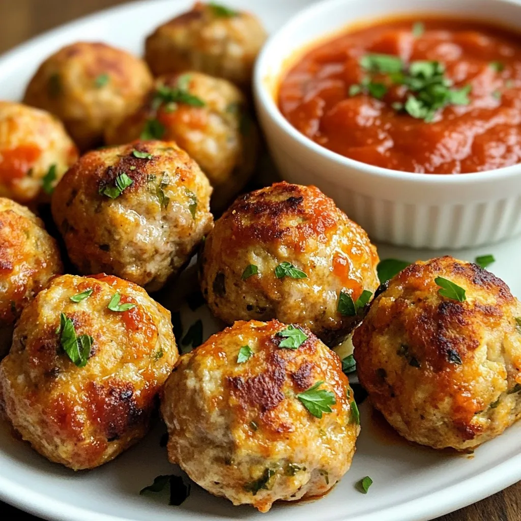 Knoblauch-Kräuter Truthahnbällchen Einfache Rezeptur