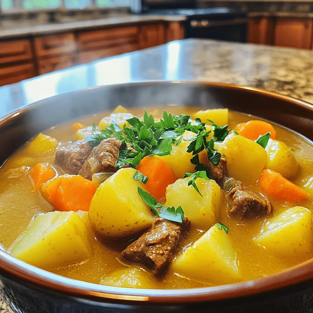 Creamy Beef and Potato Stew Einfache und Leckere Speise